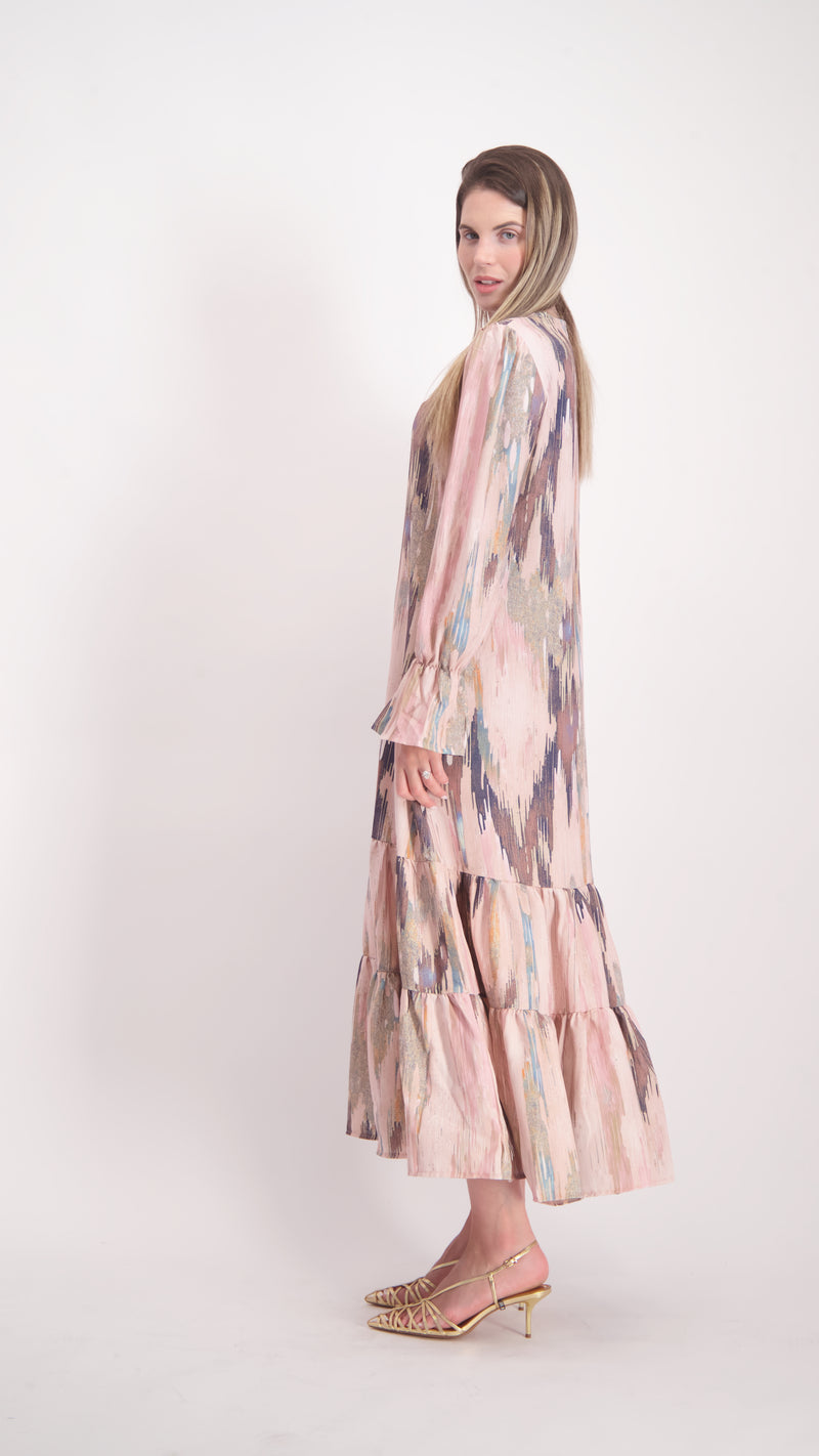 Elegant Layers Dress / Rose Splash