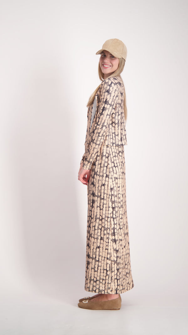 Cardigan + Sarafan Set / Stone & Navy