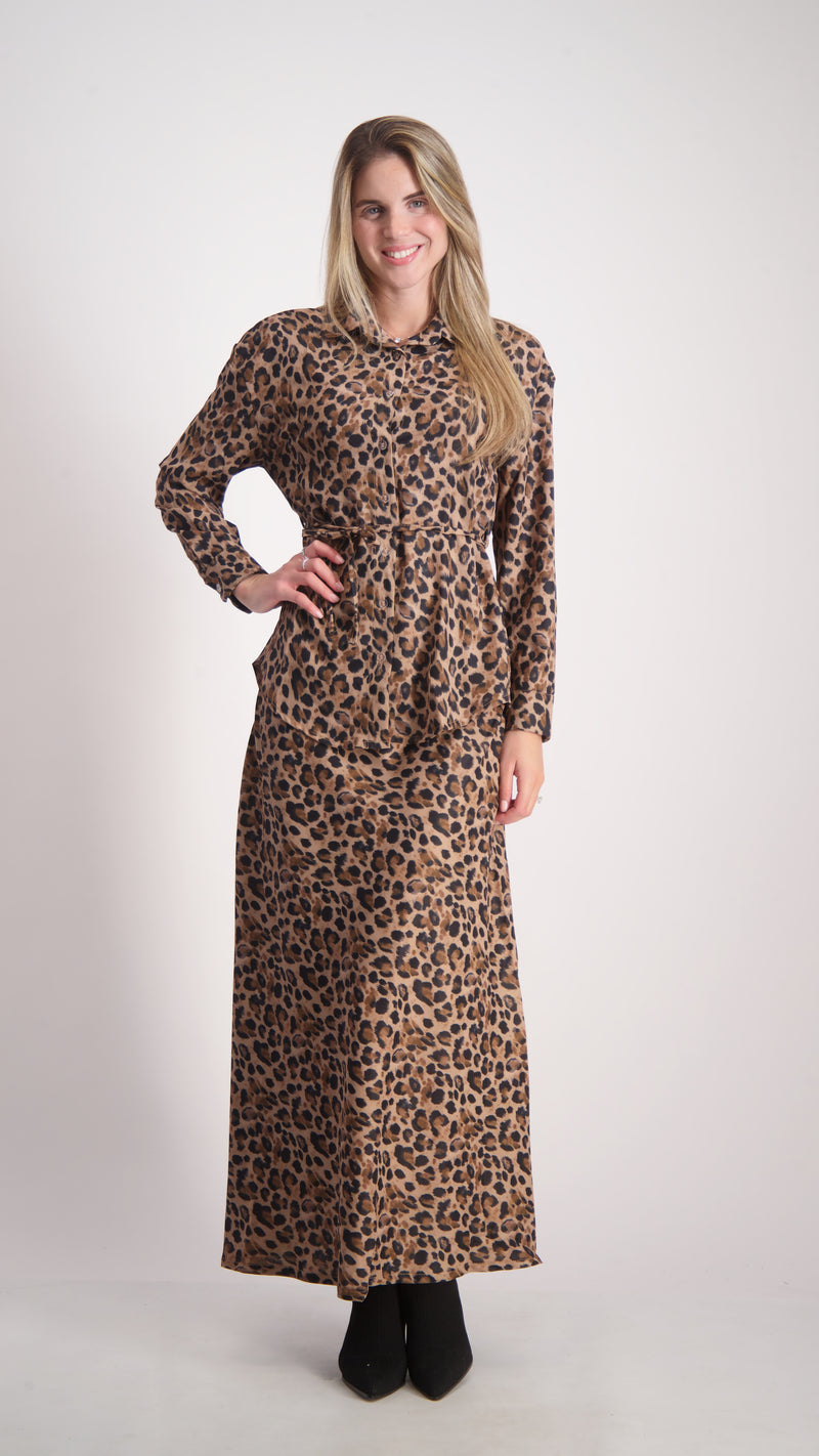 Elegant Button Shirt / Leopard