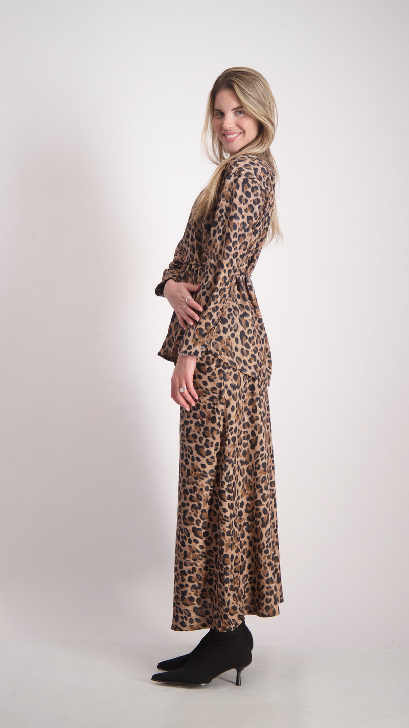 Elegant Button Shirt / Leopard