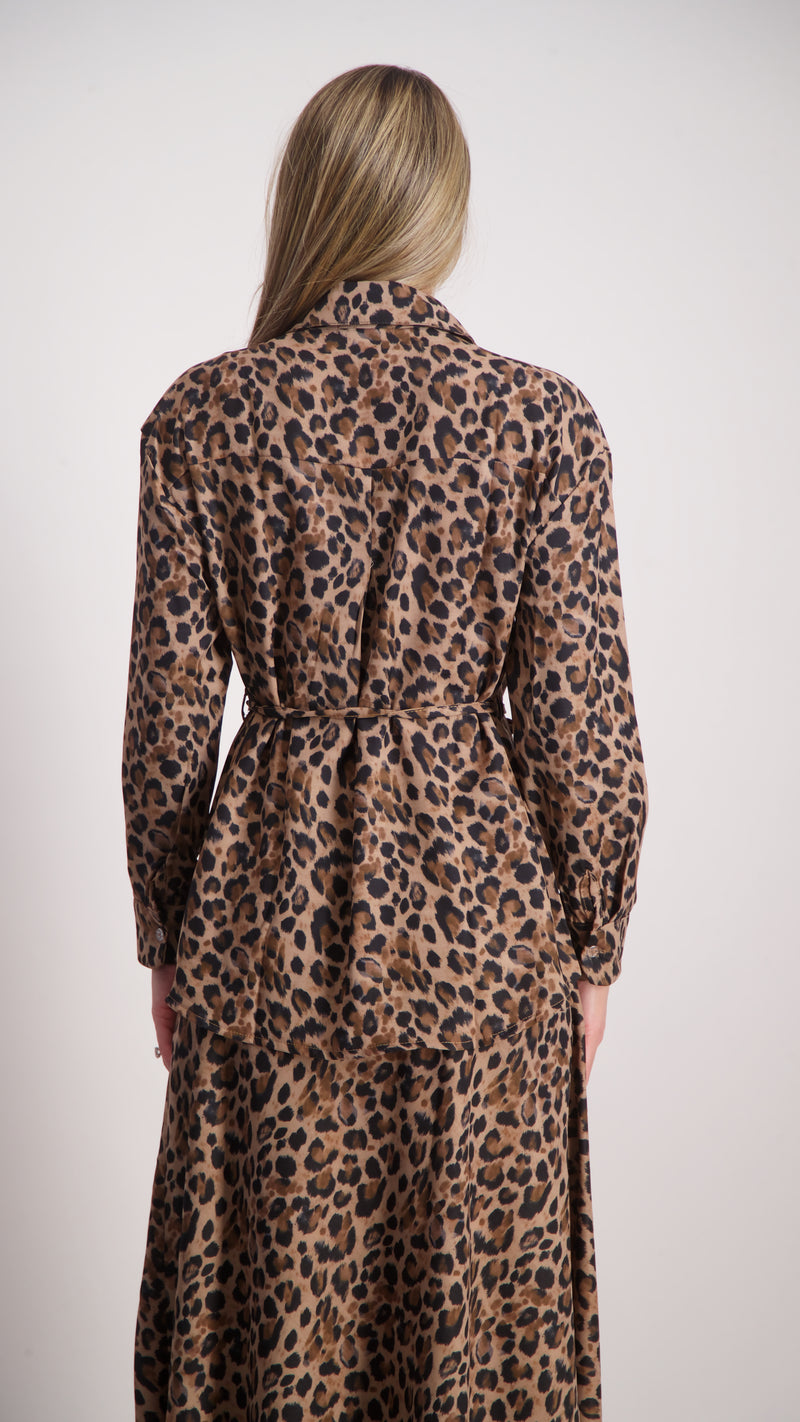 Elegant Button Shirt / Leopard