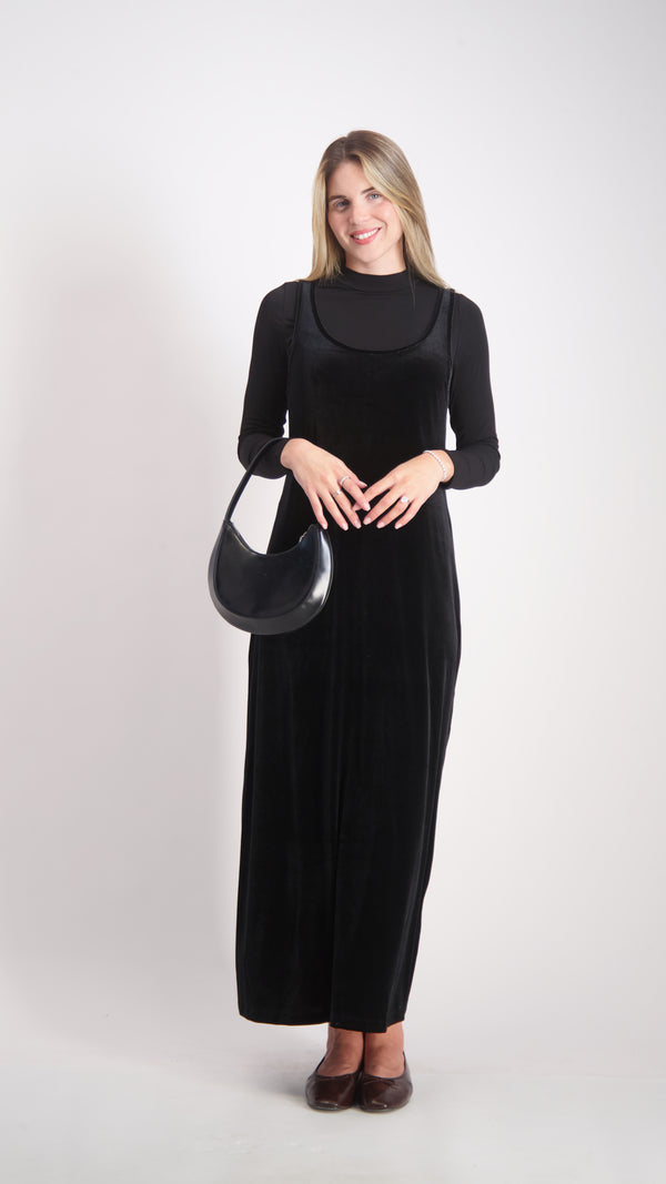 Velvet Sarafan Dress / Black