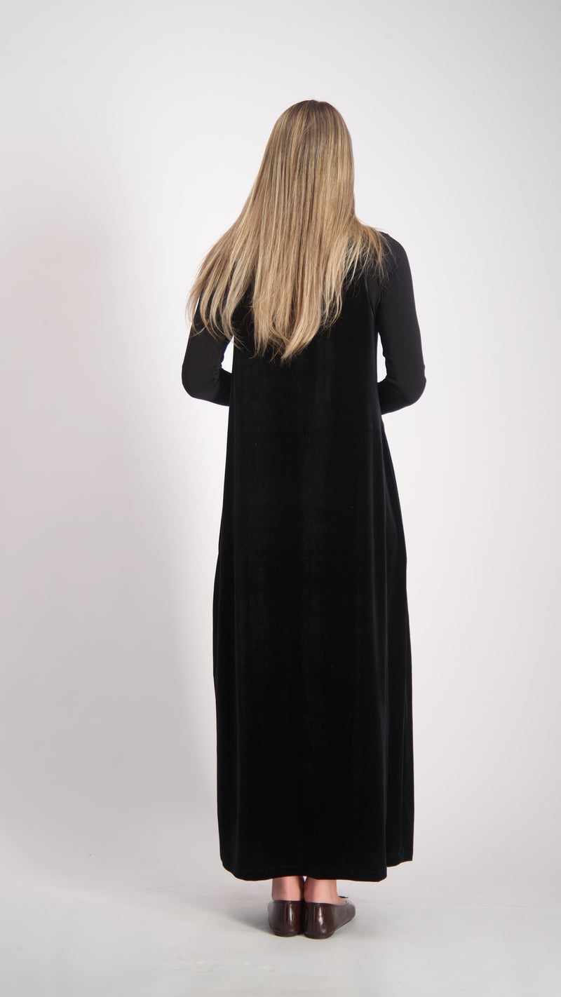 Velvet Sarafan Dress / Black
