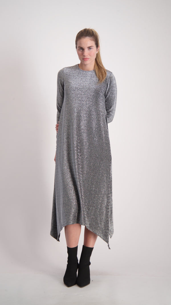 Asymmetric Dress / Silver
