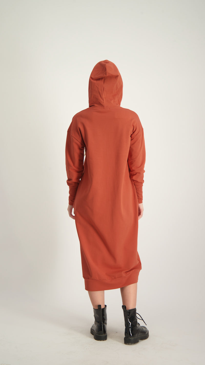 Orange hoodie outlet dress