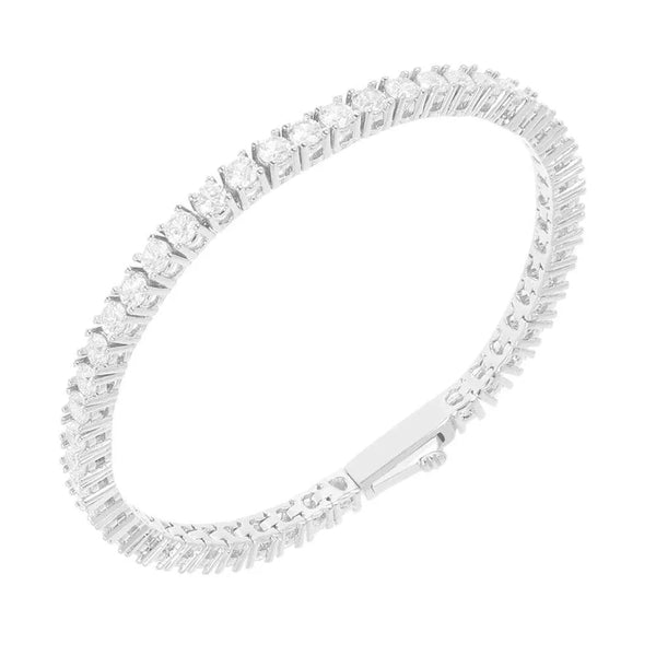 Tennis Bracelet White With Colored Zircons / White