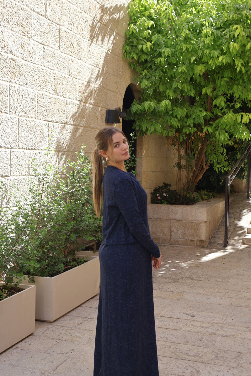 Cardigan + Sarafan Set / Black Acid