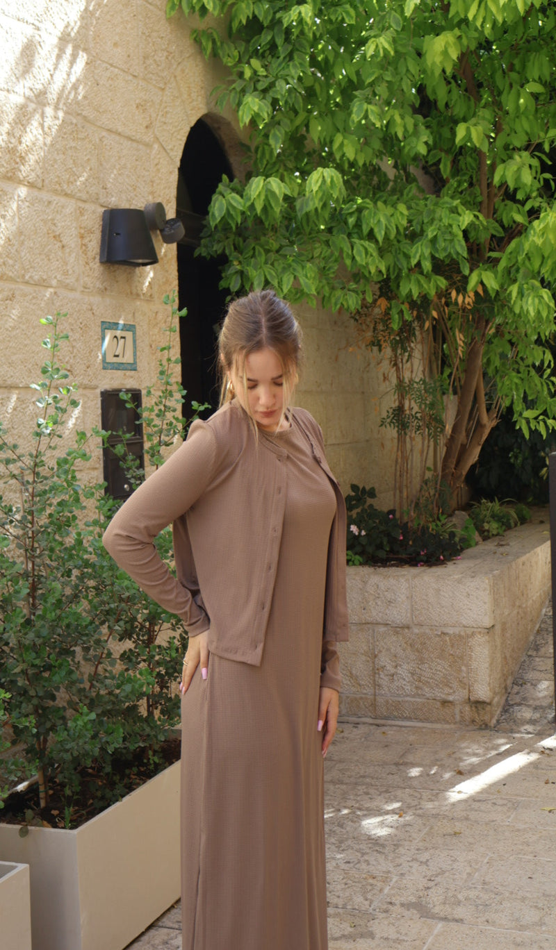 Cardigan + Sarafan Set / Camel