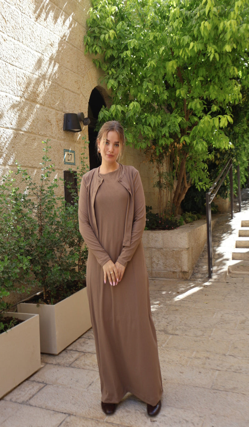 Cardigan + Sarafan Set / Camel