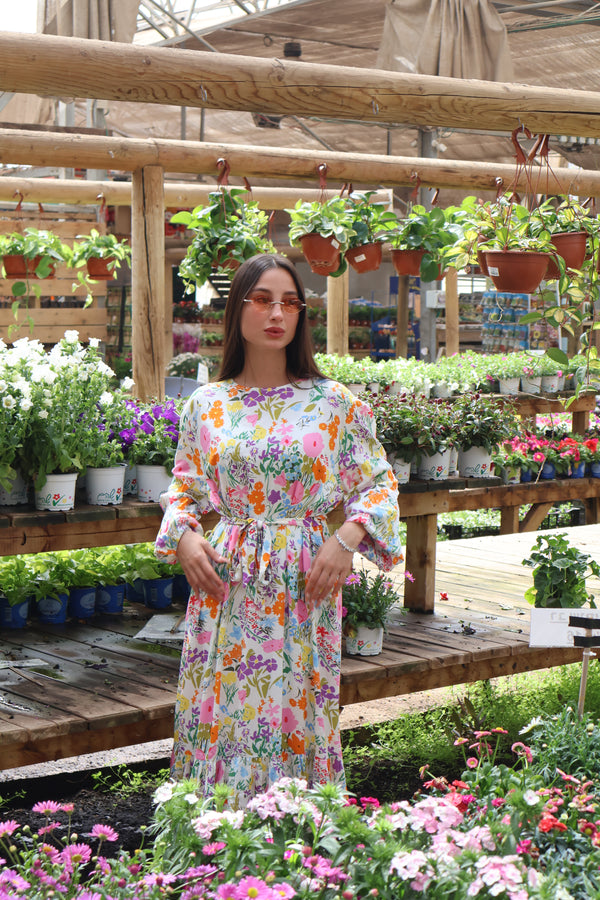 Capsula Dress / Orange flowers