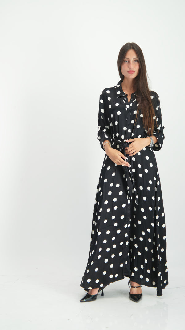 Capsula Dress / Black Polka-dots