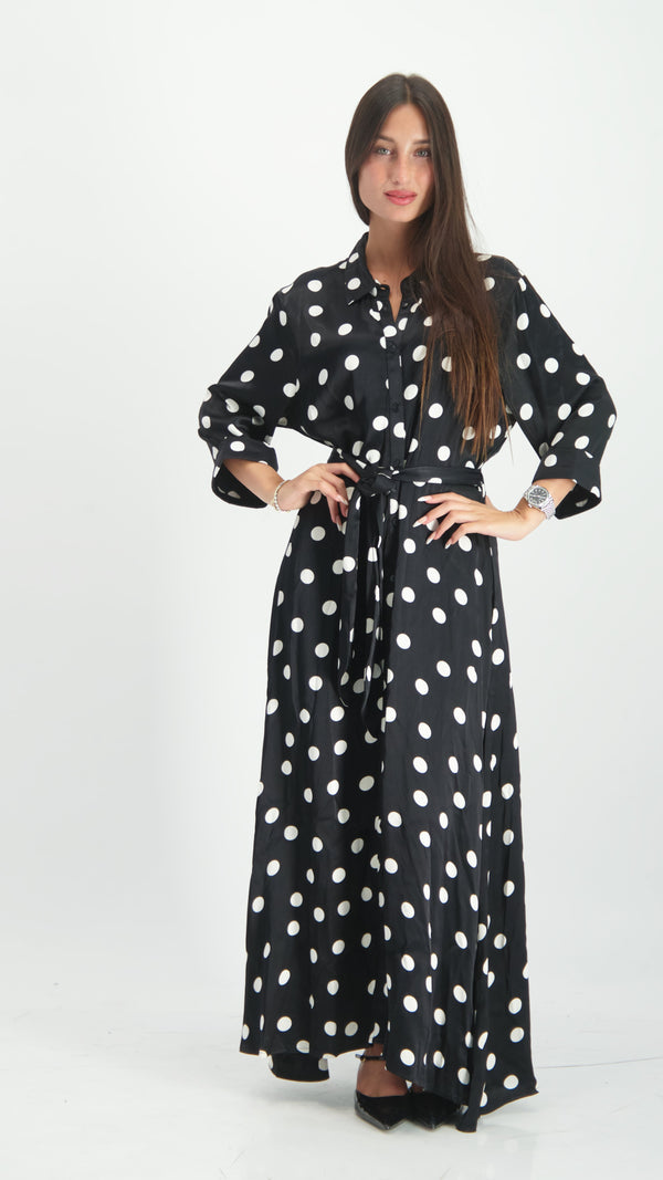 Capsula Dress / Black Polka-dots