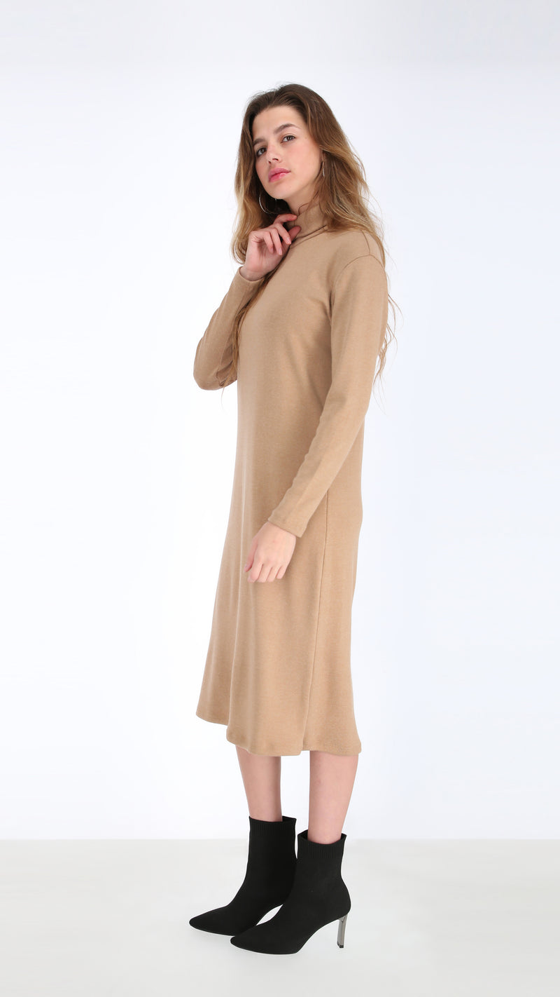 Turtleneck Dress / Camel
