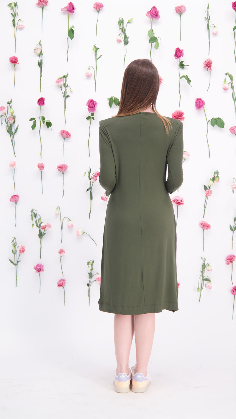 Shoulder Dress / Olive