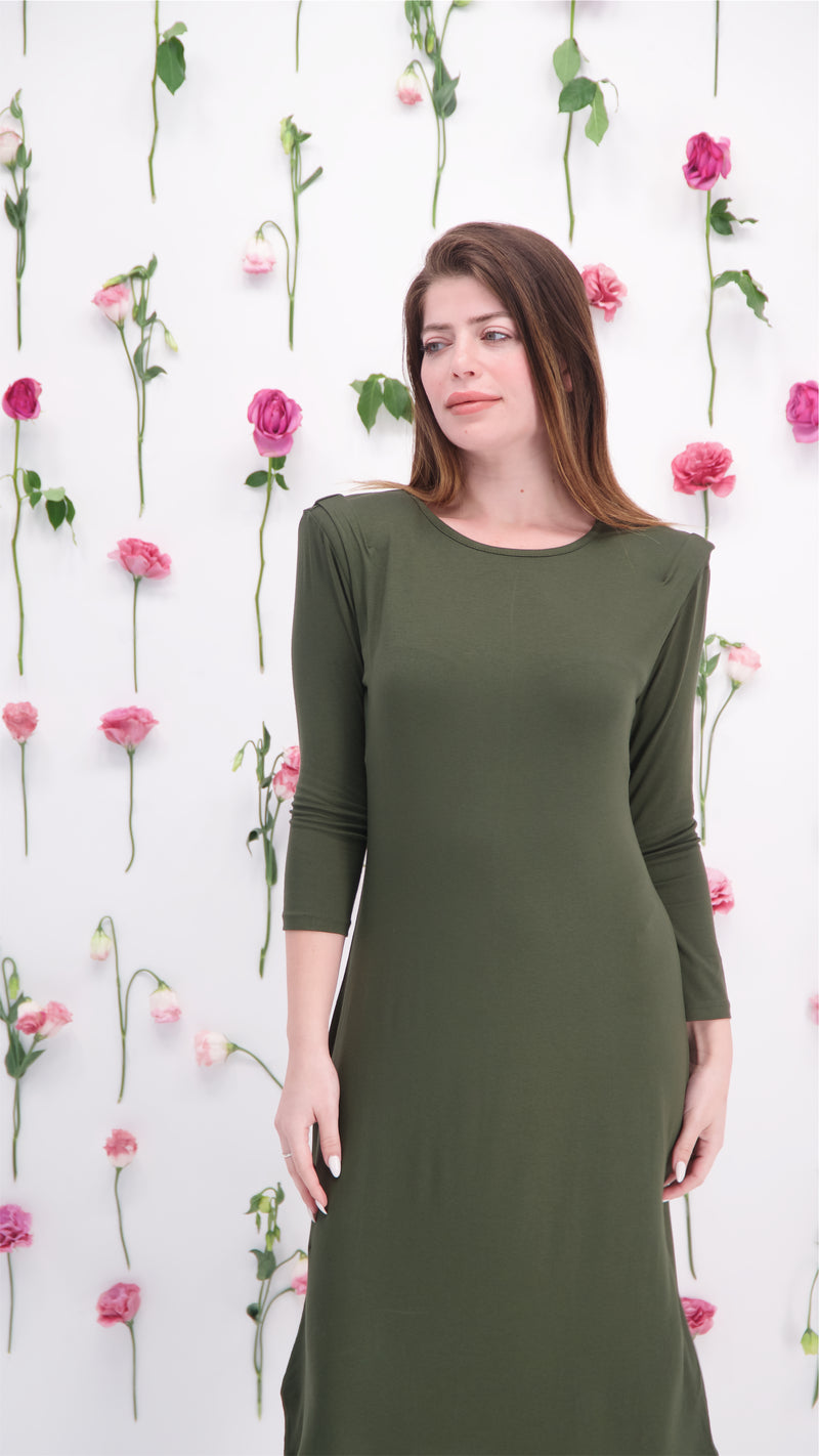 Shoulder Dress / Olive
