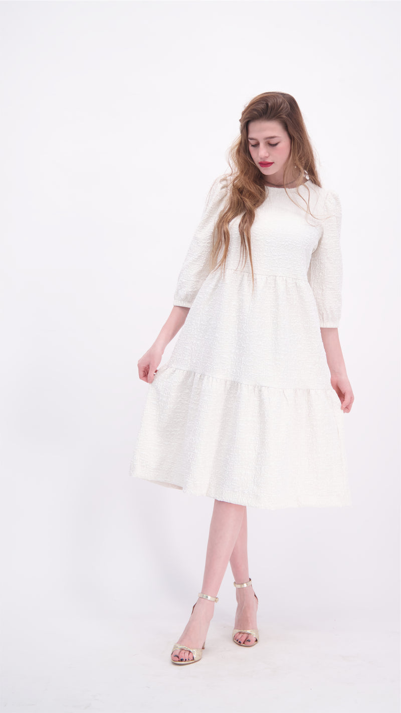 Brocade Dress / Off White
