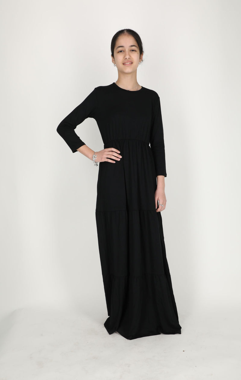 Kids Maxi Layers dress / Black