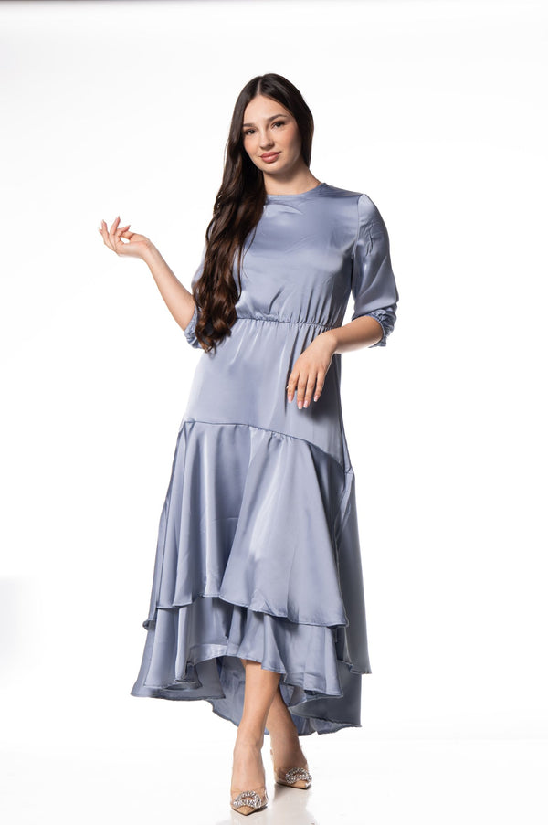 Ruffle Layers Dress / Blue